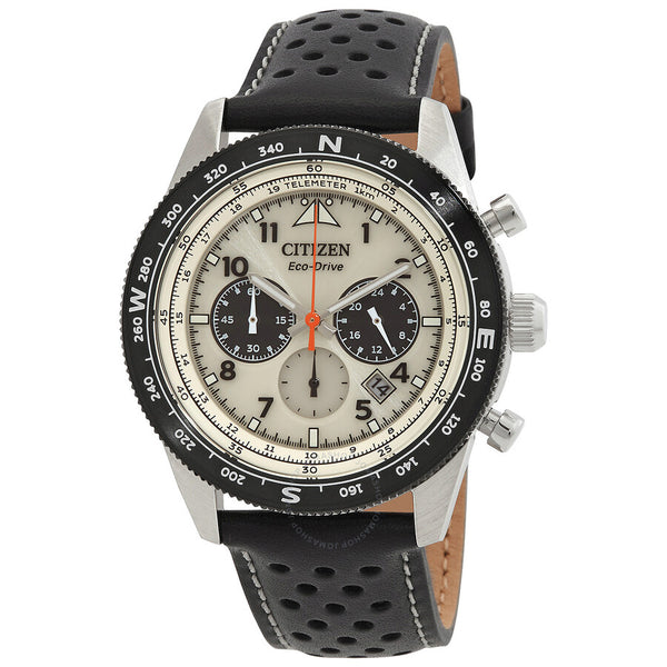 Citizen Chronograph Eco-Drive White Dial Men's Watch CA4559-13A - The Watches Men & Co