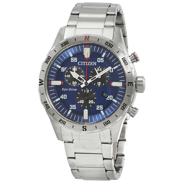 Citizen Chronograph GMT Eco-Drive Blue Dial Men's Watch AT2520-89L - The Watches Men & Co