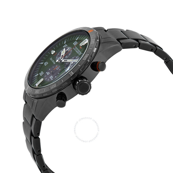 Citizen Chronograph GMT Eco-Drive Green Dial Men's Watch AT2527-80X - The Watches Men & Co #2