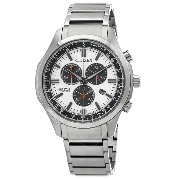 Citizen Chronograph GMT Eco-Drive White Dial Men's Watch AT2530-85A - The Watches Men & Co