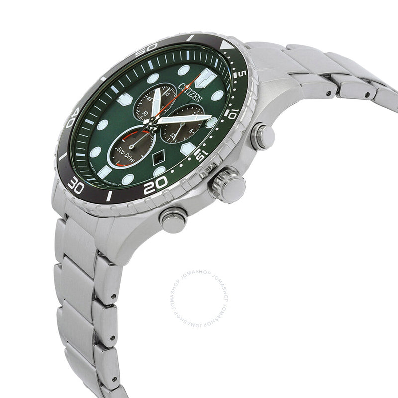 Citizen Chronograph Green Dial Men's Watch AT2561-81X - The Watches Men & Co #2