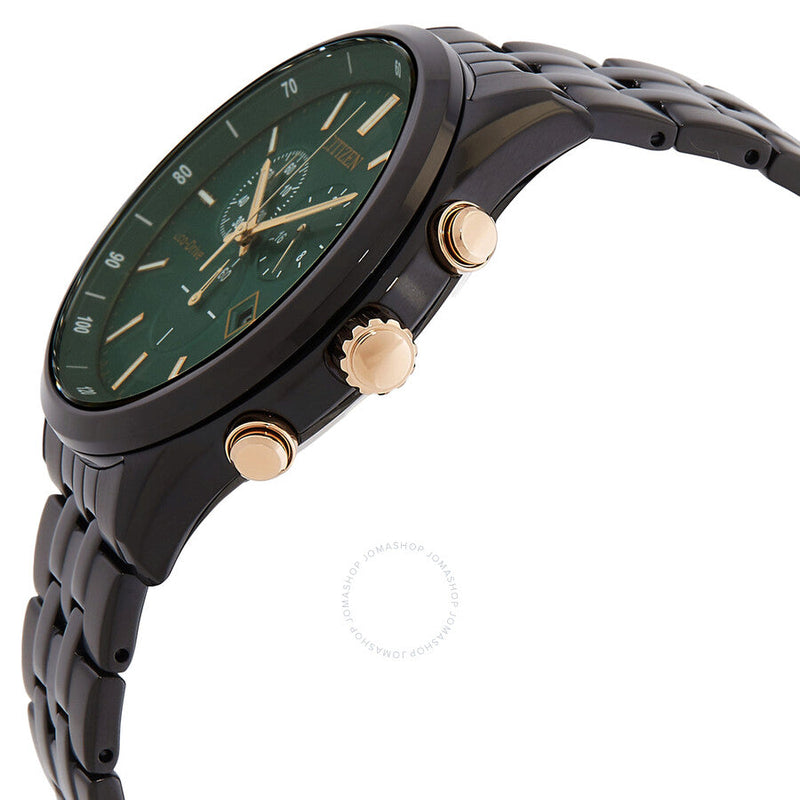 Citizen Chronograph GMT Green Dial Men's Watch AT2576-50X - The Watches Men & Co #2