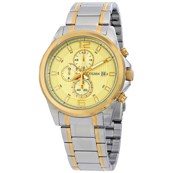 Citizen Chronograph Gold Dial Men's Watch AN3554-54P - The Watches Men & Co