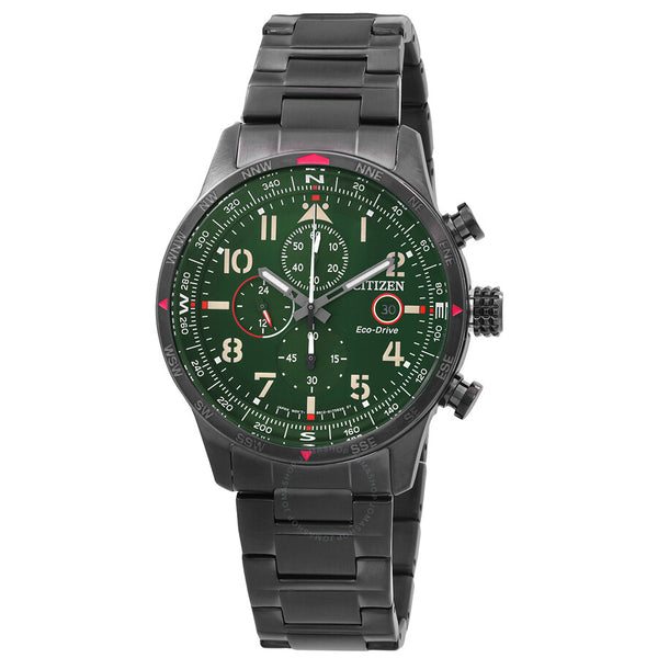 Citizen Chronograph Green Dial Men's Watch CA0797-84X - The Watches Men & Co