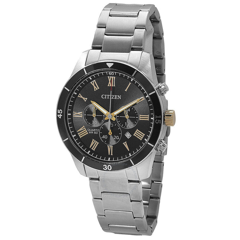 Citizen Chronograph Quartz Black Dial Men's Watch AN8168-51H - The Watches Men & Co