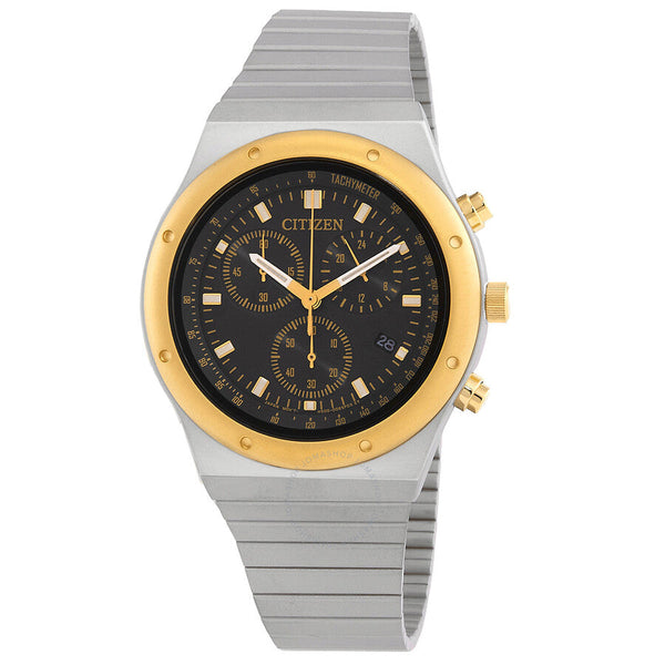 Citizen Chronograph Quartz Black Dial Men's Watch AT2544-64E - The Watches Men & Co