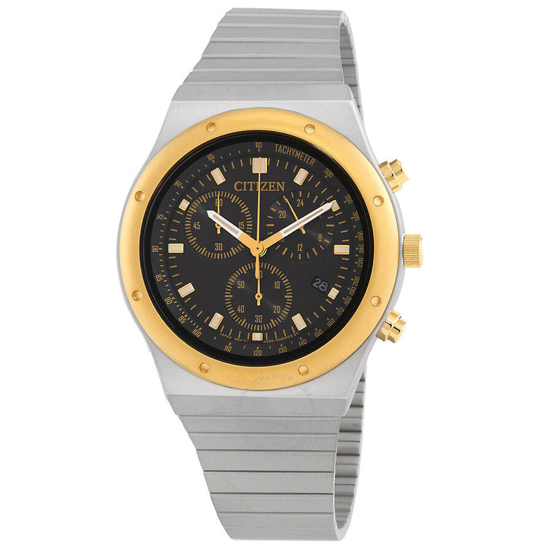 Citizen Chronograph Quartz Black Dial Men's Watch AT2544-64E - The Watches Men & Co