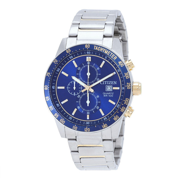 Citizen Chronograph Quartz Blue Dial Men's Watch AN3684-59L - The Watches Men & Co