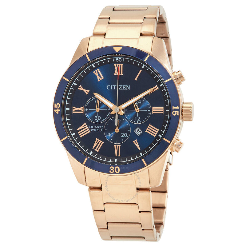 Citizen Chronograph Quartz Blue Dial Men's Watch AN8169-58L - The Watches Men & Co