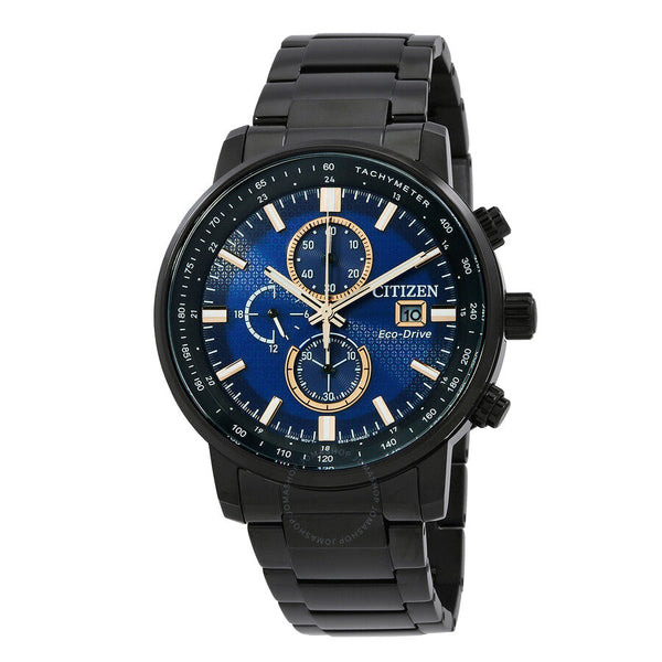Citizen Chronograph Quartz Blue Dial Men's Watch CA0845-83L - The Watches Men & Co