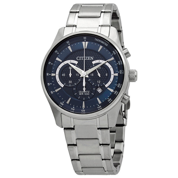 Citizen Chronograph Quartz Blue Dial Stainless Steel Men's Watch AN8190-51L - The Watches Men & Co