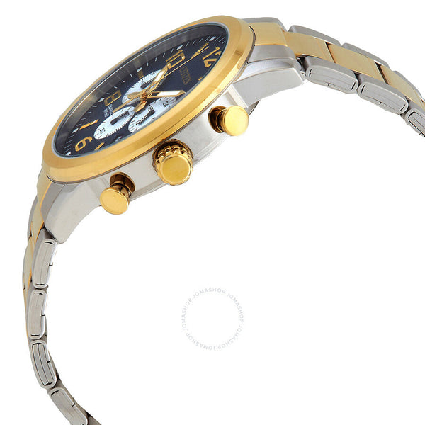 Citizen Chronograph Quartz Blue Dial Two-Tone Men's Watch AN8059-56L - The Watches Men & Co #2