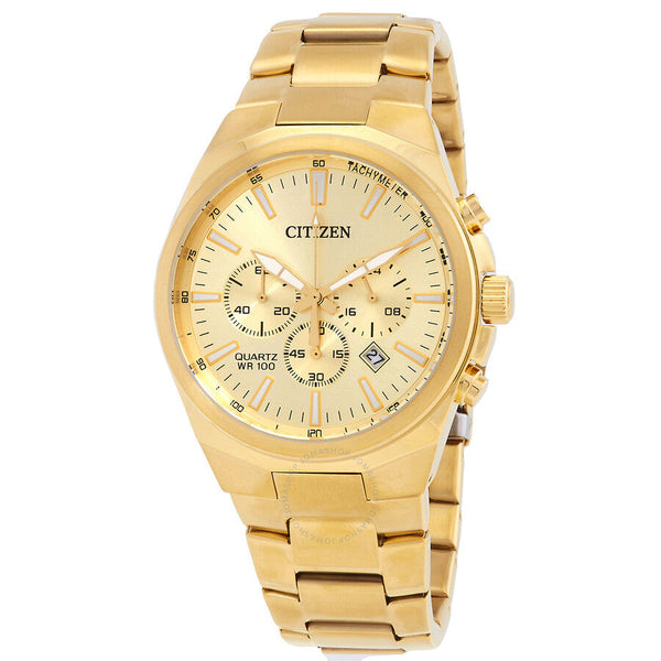 Citizen Chronograph Quartz Gold Dial Men's Watch AN8172-53P - The Watches Men & Co