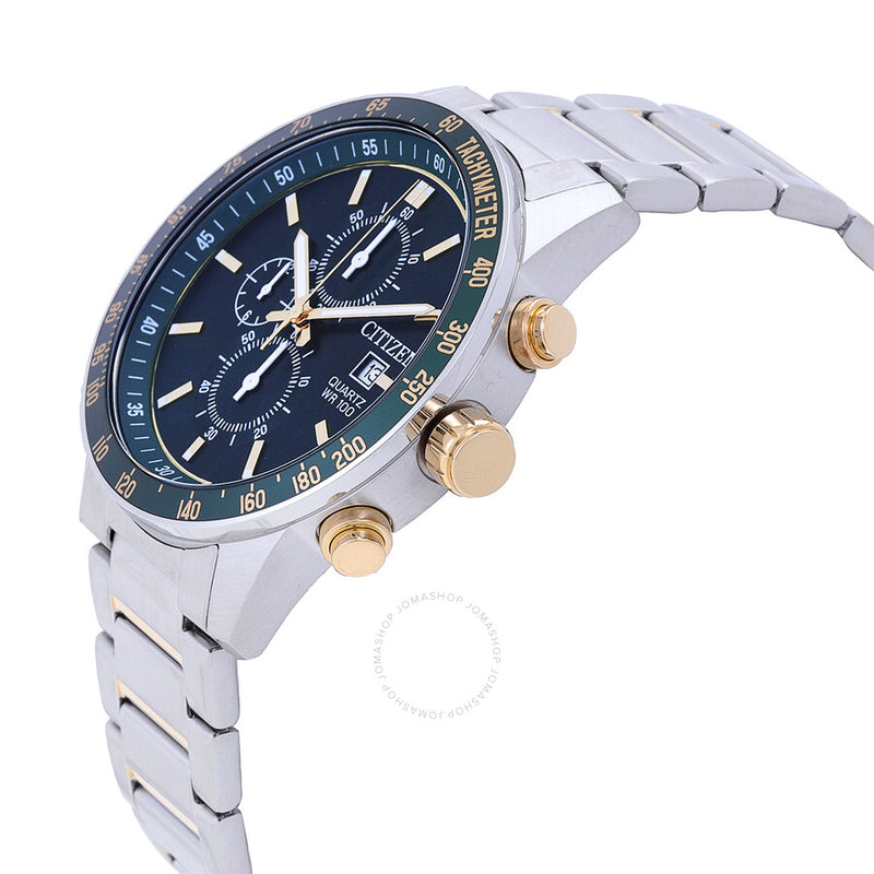 Citizen Chronograph Quartz Green Dial Men's Watch AN3689-55X - The Watches Men & Co #2
