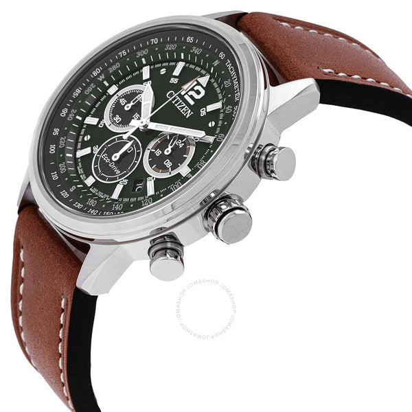 Citizen Chronograph Quartz Green Dial Men's Watch CA4470-15X - The Watches Men & Co #2
