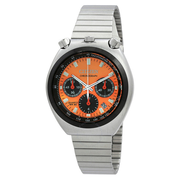 Citizen Chronograph Quartz Orange Dial Unisex Watch AN3660-81X - The Watches Men & Co