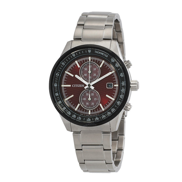 Citizen Chronograph Quartz Red Dial Men's Watch CA7034-96W - The Watches Men & Co
