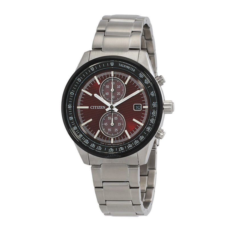 Citizen Chronograph Quartz Red Dial Men's Watch CA7034-96W - The Watches Men & Co