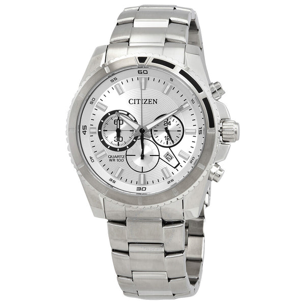Citizen Chronograph Quartz Silver Dial Men's Watch AN8200-50A - The Watches Men & Co