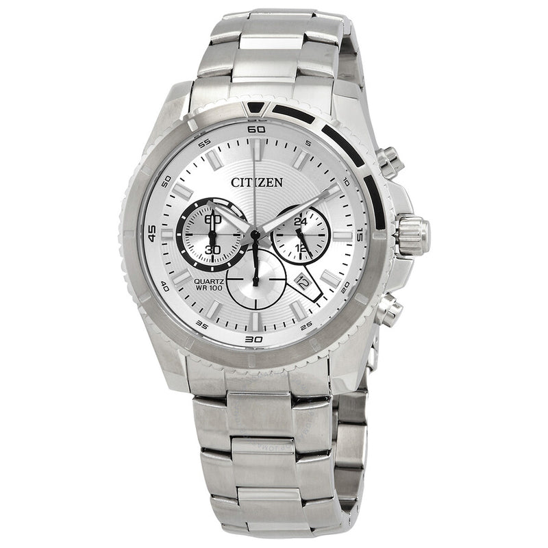 Citizen Chronograph Quartz Silver Dial Men's Watch AN8200-50A - The Watches Men & Co
