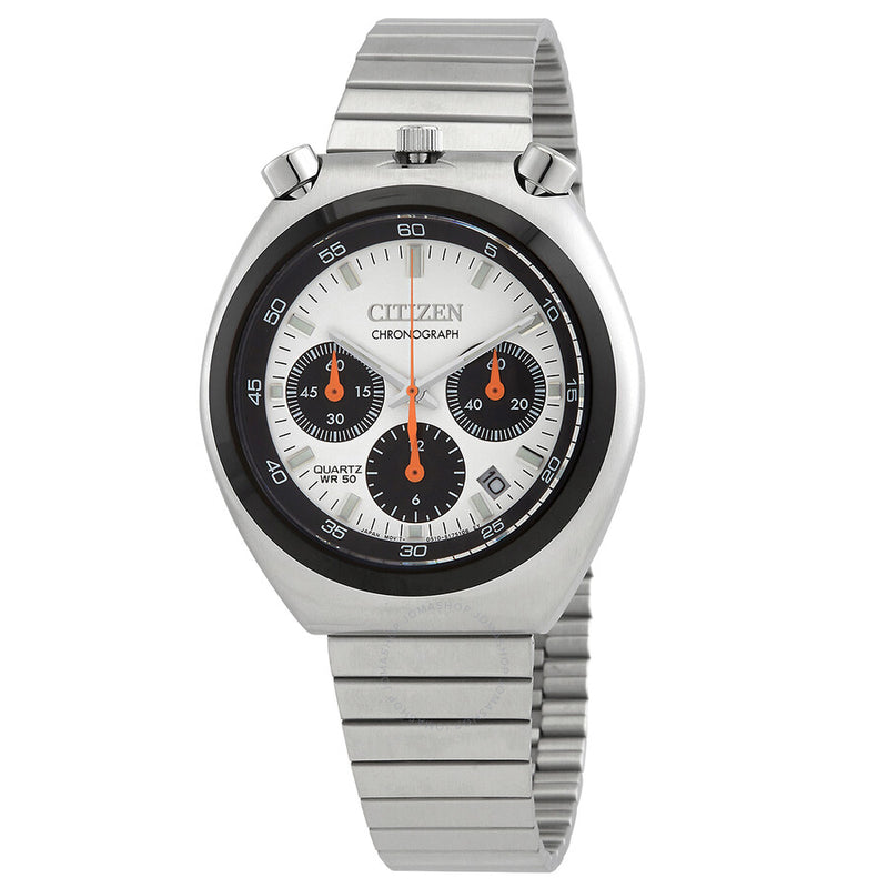 Citizen Chronograph Quartz White Dial Men's Stainless Steel Watch AN3660-81A - The Watches Men & Co