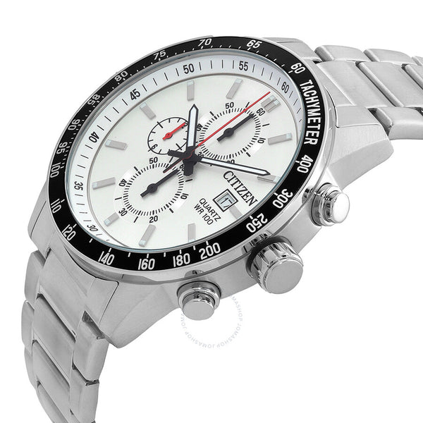 Citizen Chronograph Quartz White Dial Men's Watch AN3680-50A - The Watches Men & Co #2