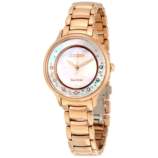 Citizen Circle of Time Eco-Drive Mother of Pearl Dial Ladies Watch EM0382-86D - The Watches Men & Co