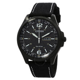 Citizen Classic Eco-Drive Black Dial Men's Watch AW0115-03E - The Watches Men & Co