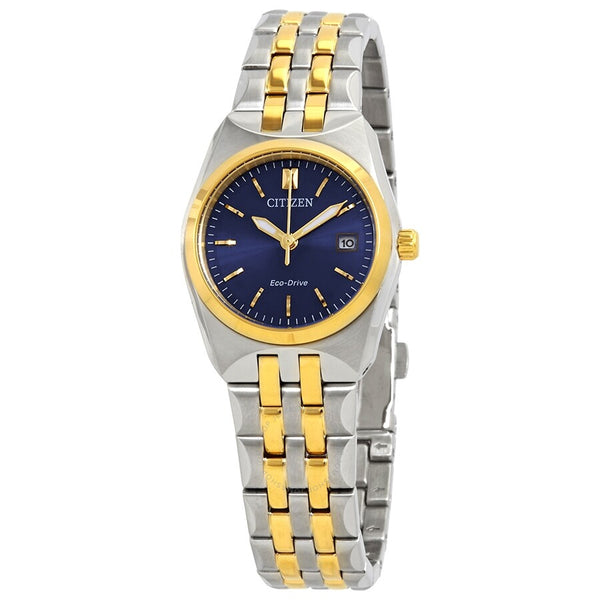Citizen Corso Eco-Drive Blue Dial Two-tone Ladies Watch EW2294-53L - The Watches Men & Co