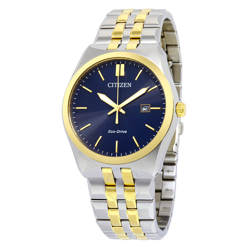 Citizen Corso Eco-Drive Blue Dial Two-tone Men's Watch BM7334-58L - The Watches Men & Co