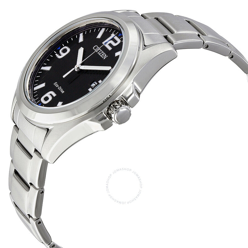 Citizen Eco-Drive Black Dial Stainless Steel Men's Watch AW1430-86E - The Watches Men & Co #2