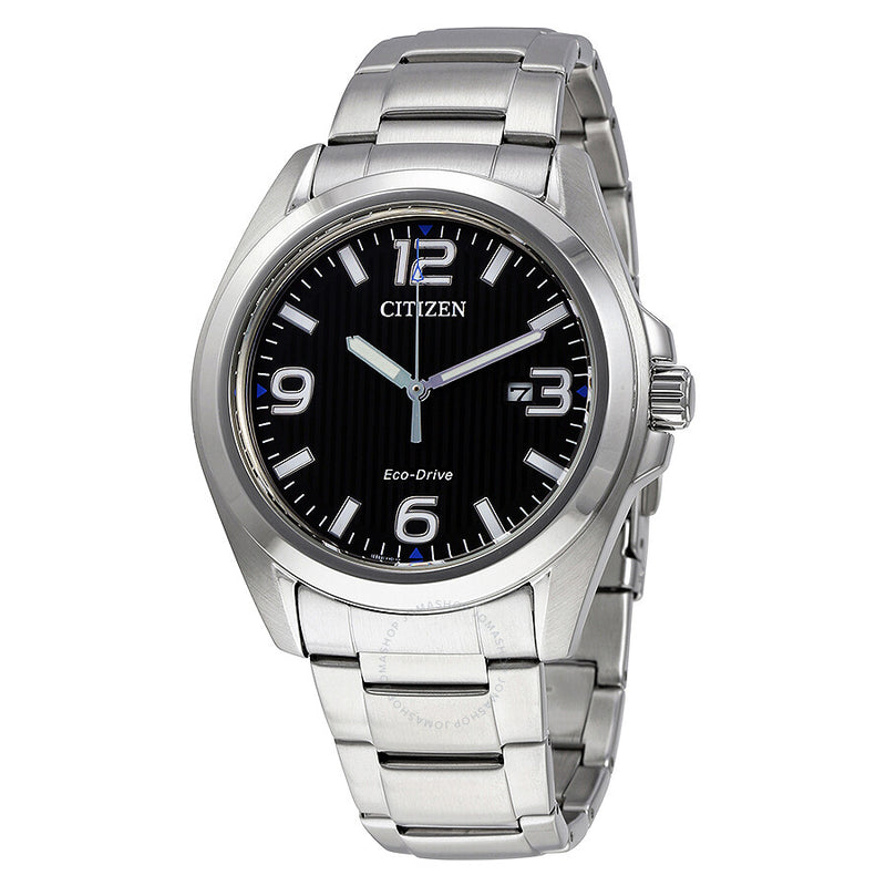 Citizen Eco-Drive Black Dial Stainless Steel Men's Watch AW1430-86E - The Watches Men & Co