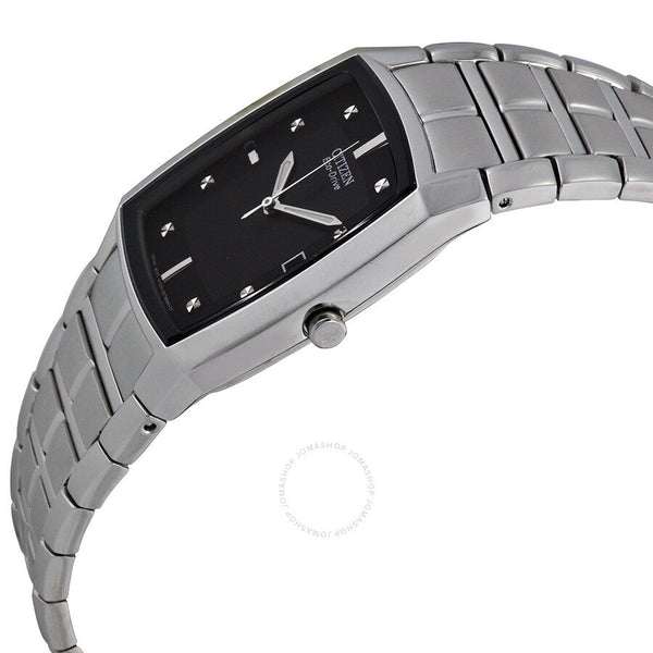 Citizen Eco Drive Black Dial Stainless Steel Men's Watch BM6550-58E - The Watches Men & Co #2