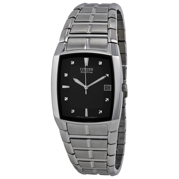 Citizen Eco Drive Black Dial Stainless Steel Men's Watch BM6550-58E - The Watches Men & Co