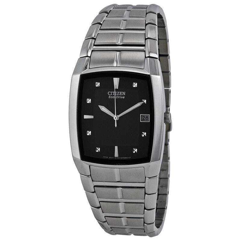 Citizen Eco Drive Black Dial Stainless Steel Men's Watch BM6550-58E - The Watches Men & Co