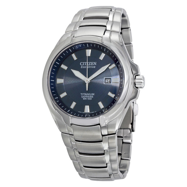 Citizen Eco-Drive Blue Dial Titanium Men's Watch BM7170-53L - The Watches Men & Co