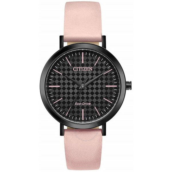 Citizen Eco-Drive Checkered Black Dial Ladies Watch EM0765-01E - The Watches Men & Co