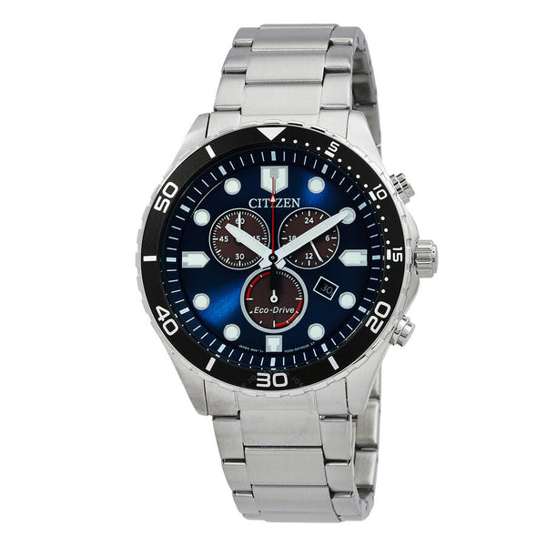 Citizen Eco-Drive Chrono Sporty-Aqua Chronograph Blue Dial Men's Watch AT2560-84L - The Watches Men & Co