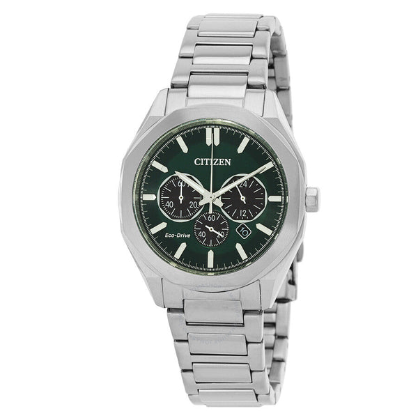 Citizen Eco-Drive Chronograph Green Dial Men's Watch CA4590-81X - The Watches Men & Co