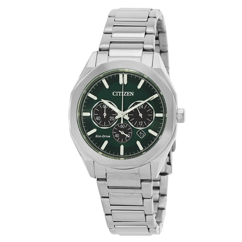 Citizen Eco-Drive Chronograph Green Dial Men's Watch CA4590-81X - The Watches Men & Co