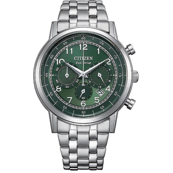 Citizen Eco-Drive Chronograph Green Dial Men's Watch CA4630-53X - The Watches Men & Co