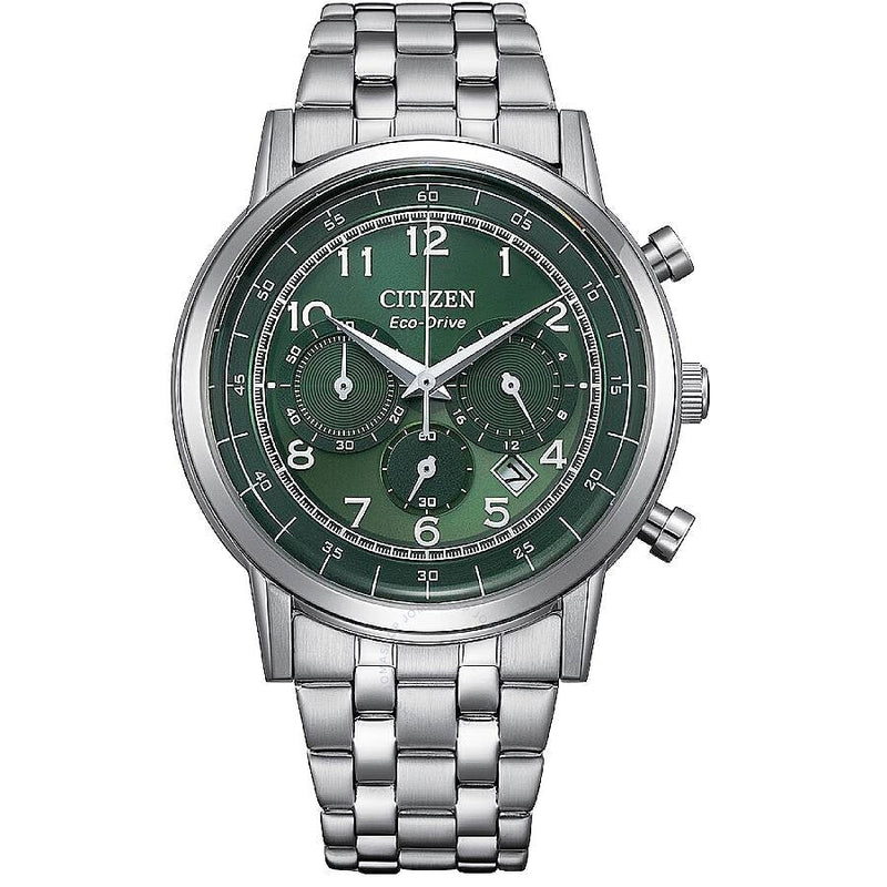Citizen Eco-Drive Chronograph Green Dial Men's Watch CA4630-53X - The Watches Men & Co