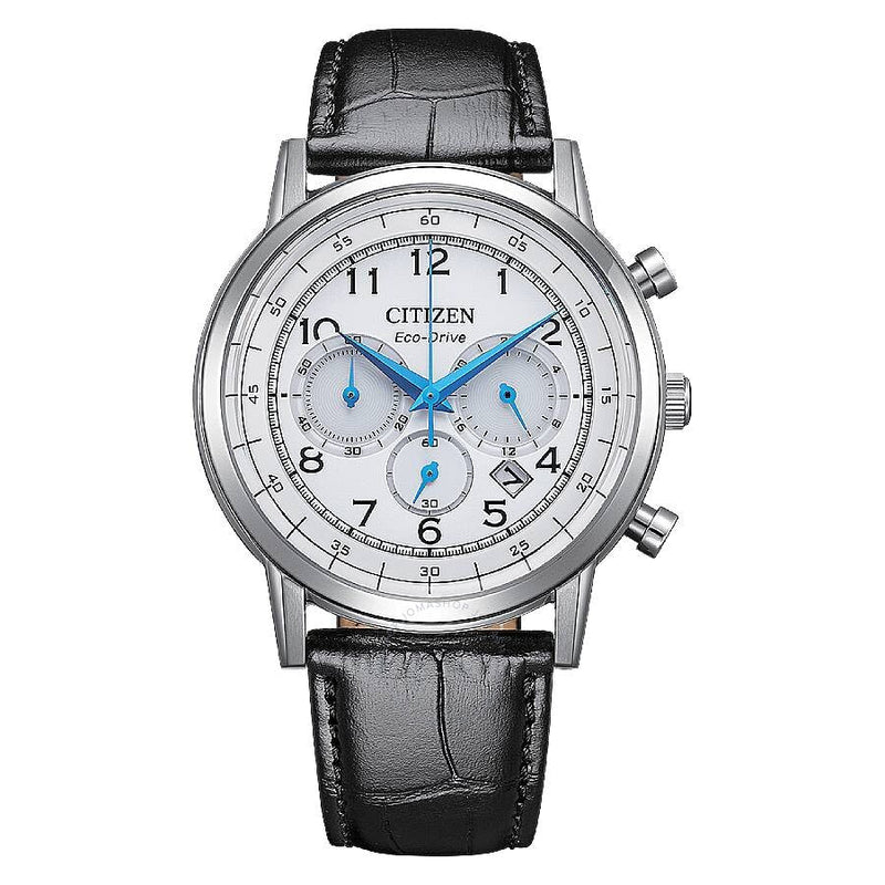 Citizen Eco-Drive Chronograph White Dial Men's Watch CA4630-02A - The Watches Men & Co