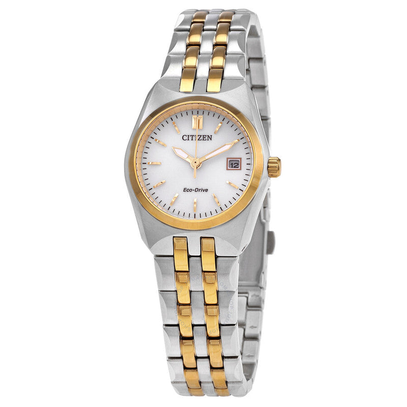 Citizen Eco-Drive Corso Silver Dial Ladies Watch EW2299-50A - The Watches Men & Co