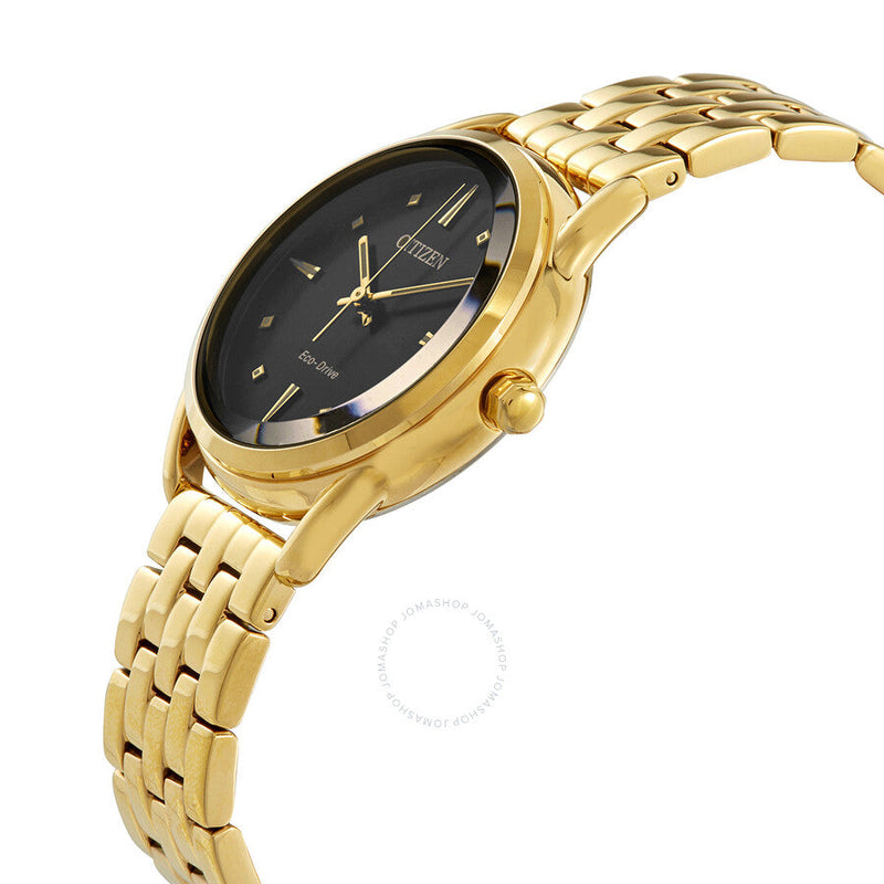 Citizen Eco-Drive Dress Classics Black Dial Ladies Watch FE7092-50E - The Watches Men & Co #2