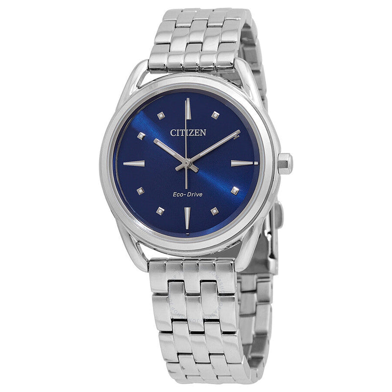 Citizen Eco-Drive Dress Classics Blue Dial Ladies Watch FE7090-55L - The Watches Men & Co