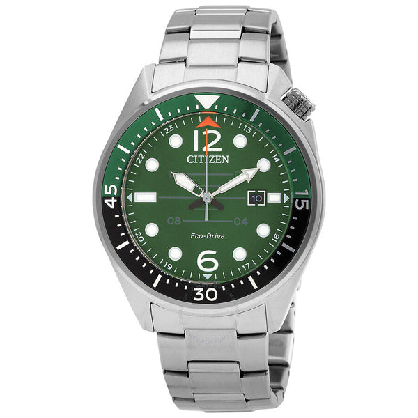 Citizen Eco-Drive Green Dial Men's Watch AW1715-86X - The Watches Men & Co