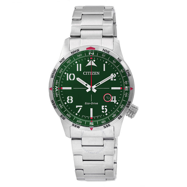 Citizen Eco-Drive Green Dial Men's Watch BM7551-84X - The Watches Men & Co