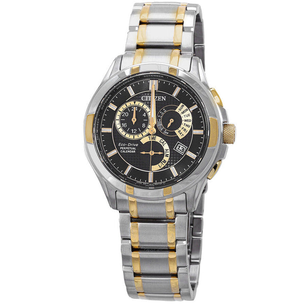 Citizen Eco-Drive Perpetual Alarm Black Dial Men's Watch BL8164-57E - The Watches Men & Co