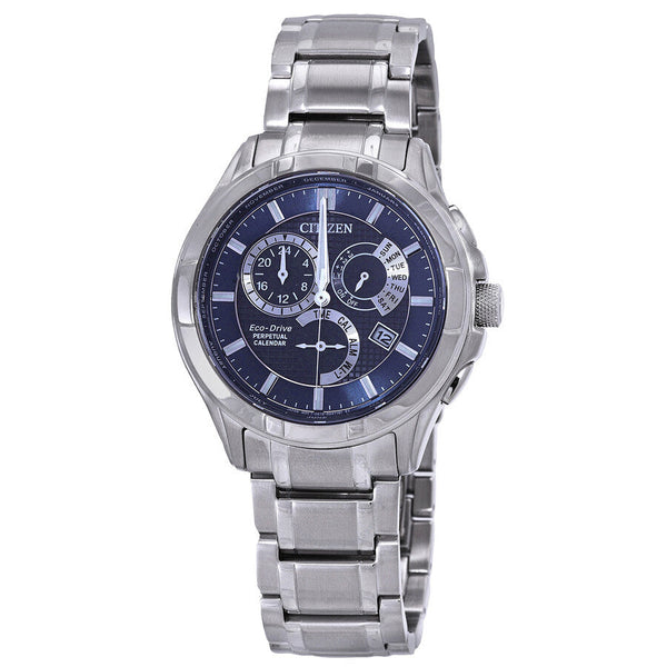 Citizen Eco-Drive Perpetual GMT Blue Dial Men's Watch BL8160-58L - The Watches Men & Co